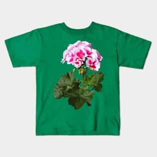 Geraniums - Red And Pink Geranium Kids T-Shirt